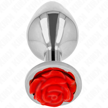 Plug Anale in Acciaio con Rosa Rossa – Eleganza e Piacere Sicuro